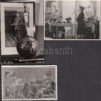 cca 1950 Szocilista életképek, 3 db fotó, 7x12 és 9x12 cm-es méretben