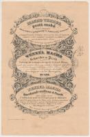 1841 Pest város Macho Vencel szabó díszes számlája báró Hemsz Ferencnek, a címzett aláírásával