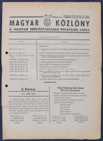 1956 A Magyar közlöny november 12. száma a forradalom utáni helyreállítás rendeleteiről