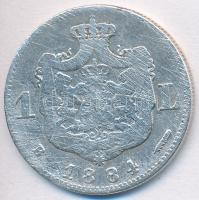 Románia 1884B 1L Ag "I. Károly" T:3,3-
Romania 1884B 1 Leu Ag "Carol I" C:F,VG
