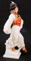 Herendi táncoló juhász, kézzel festett, jelzett, hibátlan, m:29 cm / Herend dancing shepard