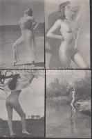 Jelenések, 4 db akt fotó, 14x9,5 cm / 4 nude photos, 14x9,5 cm