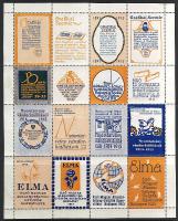 1915 16 db-os ELMA levélzáró kisív