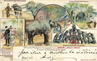 Barnum and Bailey, Grösste Schaustellung der Erde. / Circus advertisement, litho (kis szakadás / small tear)