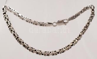 Ezüst (Ag.) "király" karlánc, jelzett, 11,2gr., 21cm/Silver (Ag.) "King" bracele...