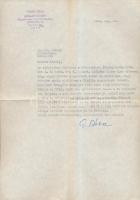 1982 Gunda Béla (1911-1994) debreceni néprajztudós géppel írt, kézzel aláírt levele ifj. Kós Károly (1919-1996) néprajzkutatónak szakmai illetve aktuális tudománypolitikai ügyekben, Szabó T. Attila (1906-1987) néprajzkutató és Köpeczi Béla (1921-2010) művelődéstörténész, művelődési miniszter (1982-1988) említésével, eredeti borítékjában