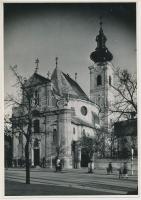 Heltay fotó: Győr, Köztársaság tér, Karmelita templom, hátoldalon feliratozva, 24x16 cm