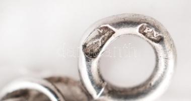 Ezüst (Ag.), fonott, virágos nyaklánc, jelzett, 18,8gr., 42cm/ Silver (Ag.), floral necklace, marked...