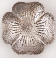Régi, ezüst (Ag.),lóhere alakú tálka,  jelzett, 45,2gr., 7x7cm/Old, silver (Ag.), Clover-shaped bowl, marked, 45,2gr. 7x7cm