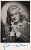 Simor Erzsi színésznő dedikált fotólap