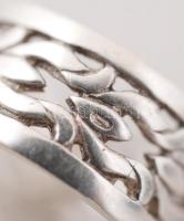 Ezüst (Ag.)áttört gyűrű, jelzett, 4,4gr., 57-es/Silver (Ag.) ring, marked, 4,4gr., 57