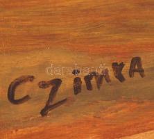 Czimra jelzéssel: Csendélet. Olaj, farost, 83×68 cm