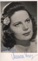 Szemere Vera színésznő dedikált fotólap
