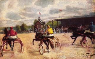 Carriage driving race, Wohlgemuth & Lissner Kunstverlagsgesellschaft No. 575. s: Paul Thomas