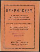cca 1910 Gyephockey Szövetség Hivatalos Játékszabályai, pp.:24, 14x11cm