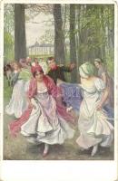 40 db túlnyomó többségében régi művész, festmény reprodukciós képeslap / 40 mainly pre-1945 art and ...