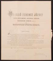 1906 Bécs, nyomtatott uralkodói leirat Kolozsvár részére a májusra összehívandó országgyűlés tárgyában, Ferenc József és Wekerle Sándor miniszterelnök aláírásával, rányomott szárazpecséttel