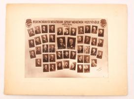 1926 A Ferencvárosi Vasutasok Sportkörének Vezetősége 1925-1926 évben, kartonra kasírozott tablófotó, 16x22 cm, karton 25x33 cm