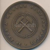 Pataky Béla (1932-) 1987. "50 éves a magyar olajbányászat" Br érem (70,5mm) T:1- ph