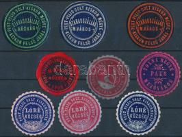 9 db község pecsétbélyeg