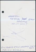 1980 Camacho José real Madridban (1984 EB) játszó spanyol labdarúgó aláírása