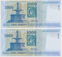 2003. 1000Ft "DA" (2x) sorszámkövetők T:I
