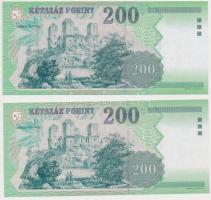 1998-2001. 200Ft "FE", "FC" (2x) T:I,I-