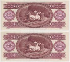 1989. 100Ft (2x) sorszámkövetők T:I,I-