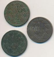 1860E 1kr Cu + 1861E 1kr Cu + 1863E 1kr Cu T:3,3-