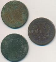 1860E 1kr Cu + 1861E 1kr Cu + 1863E 1kr Cu T:3,3-