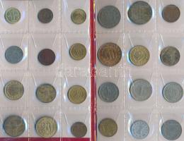 Jugoszlávia 1920-2004. 48db többnyire klf fémpénz műbőr érmetartóba rendezve T:vegyes
Yugoslavia 19...