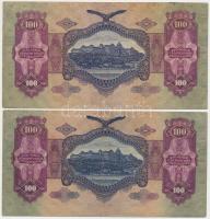 1930. 100P (2x) + 1945. 10.000P + 1946. 100.000.000P mindegyik "MAGYAR ÉREMGYŰJTŐK EGYESÜLETE V...