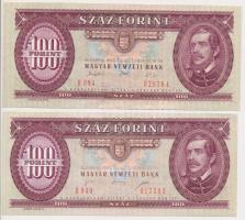 1993-1995. 100Ft (2x) T:I-,III szép papír