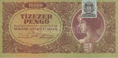 1945. 10.000P (10x) sorszámkövetők, mind "MNB" bélyeggel T:I-,II,III(csak egy darab!) szép...