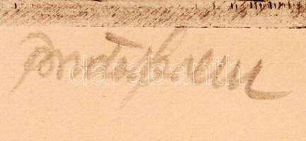 Olvashatatlan jelzéssel: Mátyás-templom, rézkarc, papír, 29×24,5 cm