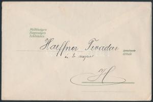 1925 Meghívó az FTC táncestélyére eredeti borítékkal, 20x13cm