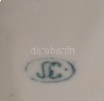 Jelzett porcelán bili, hibátlan, fehér mázas, m:19 cm, d:13 cm