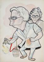 Csapos Altorjay Gábor karikatúra 21x30 cm