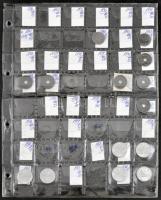 95db-os vegyes magyar fillér és pengő fémpénz gyűjtemény berakólapokon, közte jobb évszámokkal is T:...