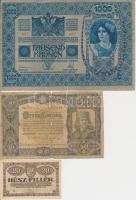8db-os vegyes magyar korona és pengő bankjegy tétel T:III,III-