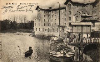 Le Mans, Moulin de St. Georges / mill, ship