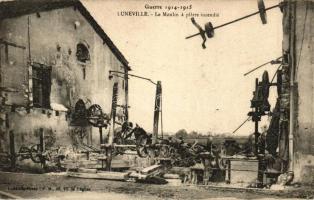Lunéville, Moulin a platre incendie / destroyed mill after the fire (Rb)