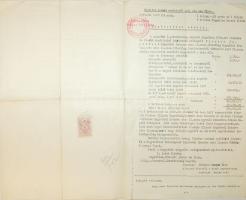 Hagyatéki tárgyalás okmánybélyeges irata