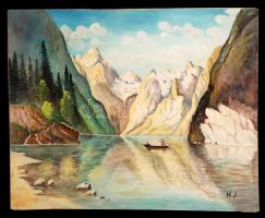 Horváth József: Tengerszem. Olaj, vászon, jelzett, 59×73 cm