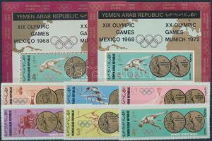 Summer Olympics set + block Nyári olimpia sor + blokkpár