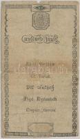 1806. 5G "Bécsi városi bankócédula" T:III,III- ragasztott
Habsburg Monarchy 1806. 5 Gulde...