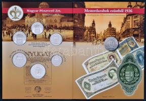 2010. "Mesterdarabok ezüstből" 1926. 1f-1P 6klf db, teljes Ag (0.999) szett eredeti díszcs...