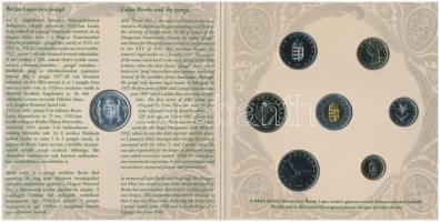 2007. 1Ft-100Ft 8klf db, szettben, benne "Berán Lajos és a pengő" Ag emlékérem (10g/0.999/...