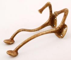 2 db réz fogas, h: 15 és 16 cm