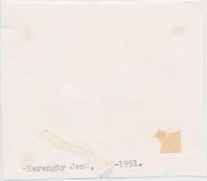 Révész Kornél (1885-1944): Enyhén erotikus ex libris, klisé, papír, jelzett a klisén, 8,5×10 cm